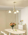modern cream glass flower chandelier