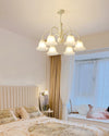 modern cream glass flower chandelier