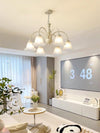 modern cream glass flower chandelier