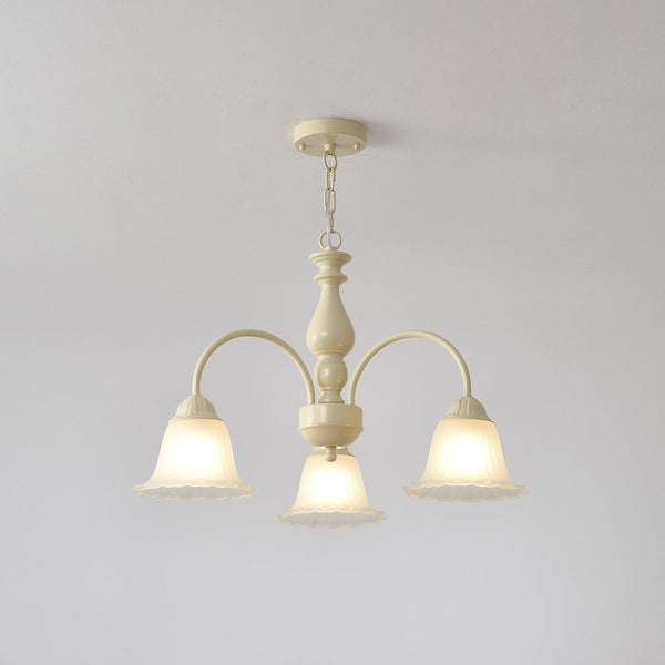 modern cream glass flower chandelier