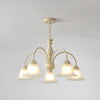 modern cream glass flower chandelier