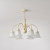 modern cream glass flower chandelier