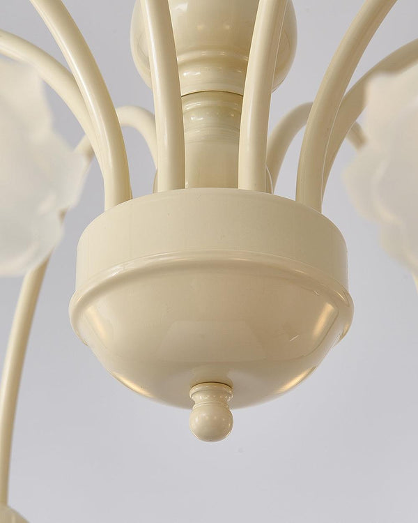 modern cream glass flower chandelier
