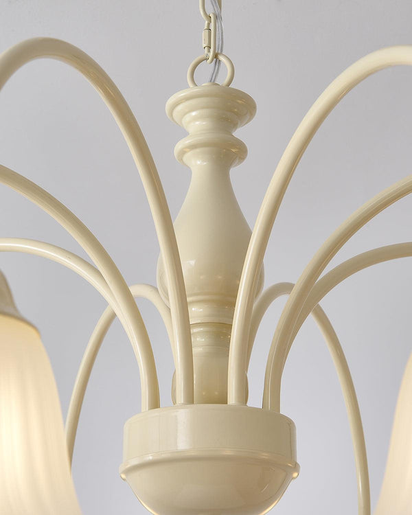 modern cream glass flower chandelier