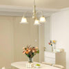 modern cream glass flower chandelier