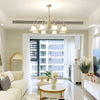 modern cream glass flower chandelier