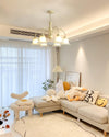 modern cream glass flower chandelier