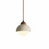 modern cream travertine stone pendant light