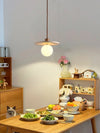 modern cream travertine stone pendant light