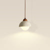 modern cream travertine stone pendant light