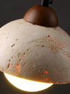 modern cream travertine stone pendant light