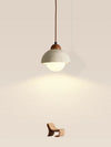 modern cream travertine stone pendant light
