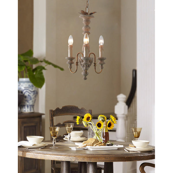 modern farmhouse gold wood carved pendant light