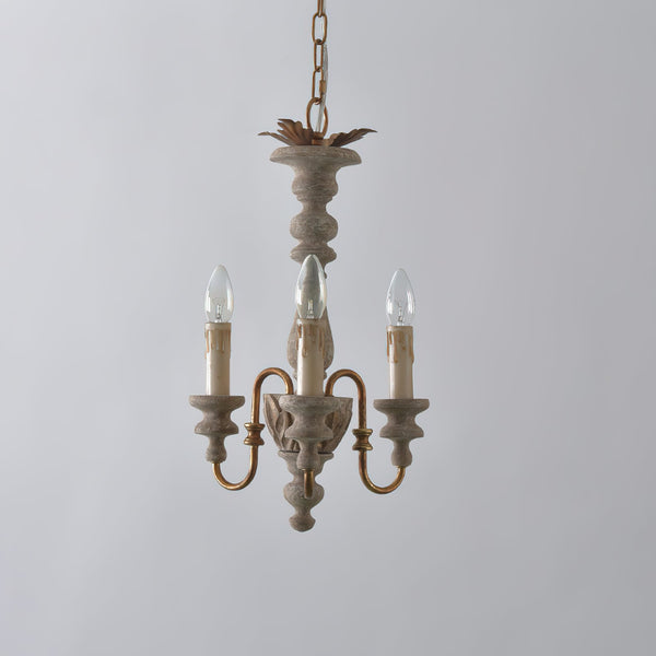 modern farmhouse gold wood carved pendant light