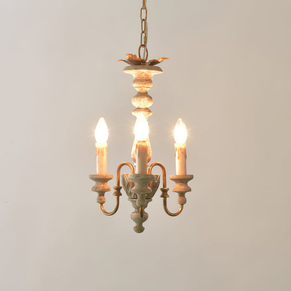 modern farmhouse gold wood carved pendant light
