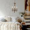 modern farmhouse gold wood carved pendant light