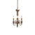 modern farmhouse gold wood carved pendant light