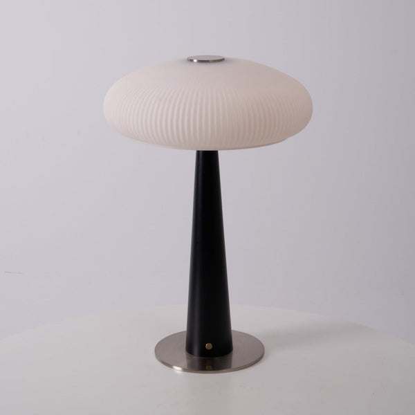 modern fluted glass led table lamp