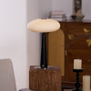 modern fluted glass led table lamp