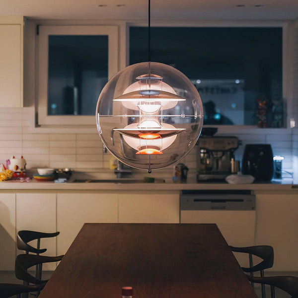 modern gold acrylic cosmic disc pendant lamp