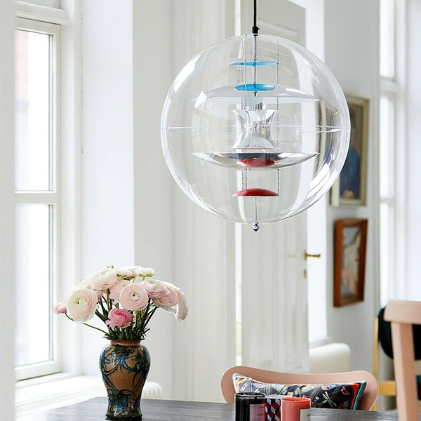 modern gold acrylic cosmic disc pendant lamp