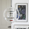 modern gold acrylic cosmic disc pendant lamp