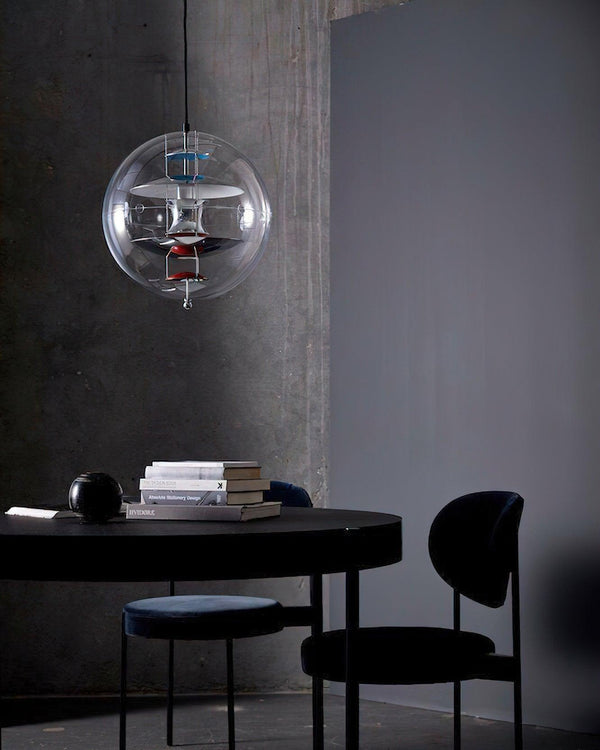 modern gold acrylic cosmic disc pendant lamp