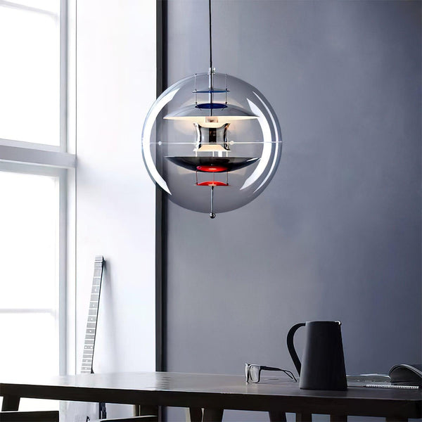 modern gold acrylic cosmic disc pendant lamp