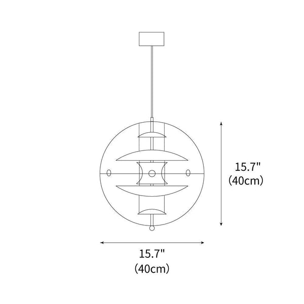 modern gold acrylic cosmic disc pendant lamp