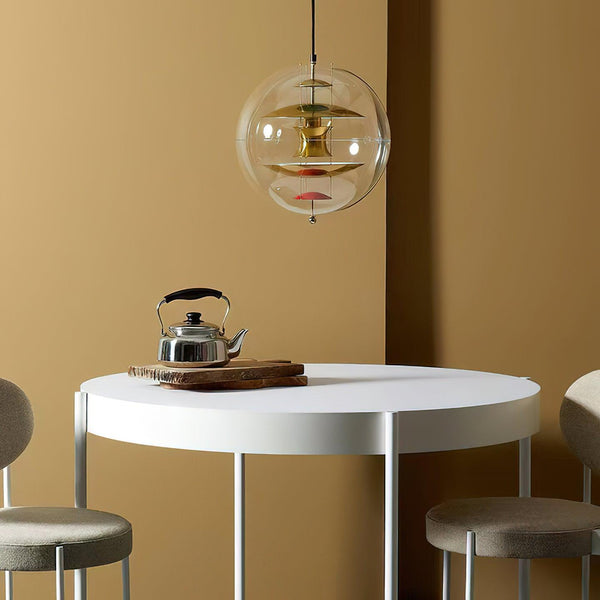 modern gold acrylic cosmic disc pendant lamp