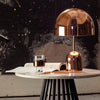 modern gold acrylic dome table lamp