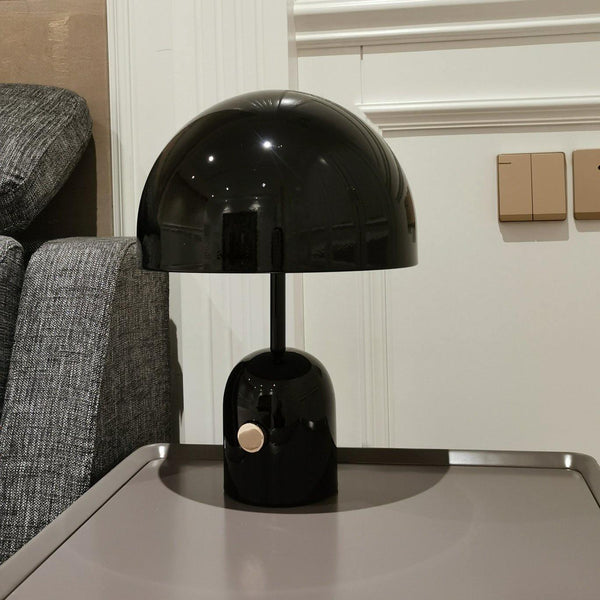 modern gold acrylic dome table lamp