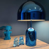 modern gold acrylic dome table lamp