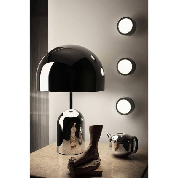 modern gold acrylic dome table lamp