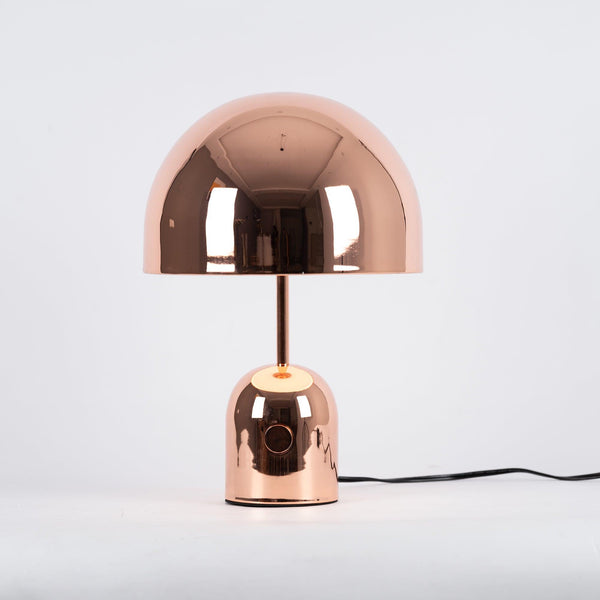 modern gold acrylic dome table lamp