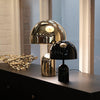 modern gold acrylic dome table lamp