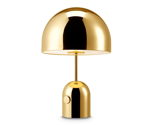 modern gold acrylic dome table lamp