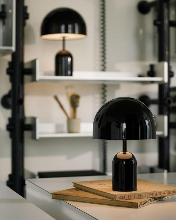modern gold acrylic dome table lamp