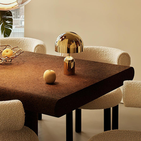 modern gold acrylic dome table lamp