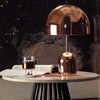modern gold acrylic dome table lamp