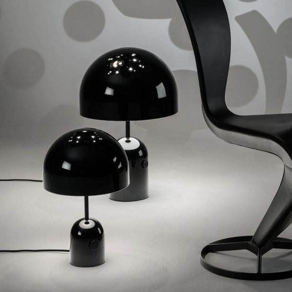 modern gold acrylic dome table lamp