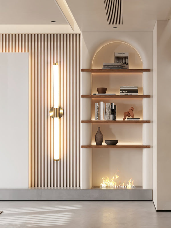 modern gold acrylic linear led wall sconce 2
