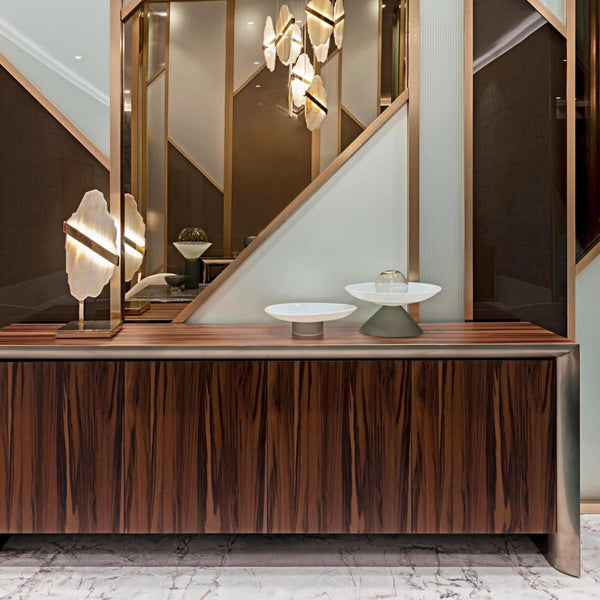modern gold alabaster rock chandelier
