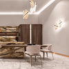 modern gold alabaster rock chandelier