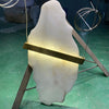 modern gold alabaster rock chandelier