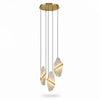 modern gold alabaster rock chandelier