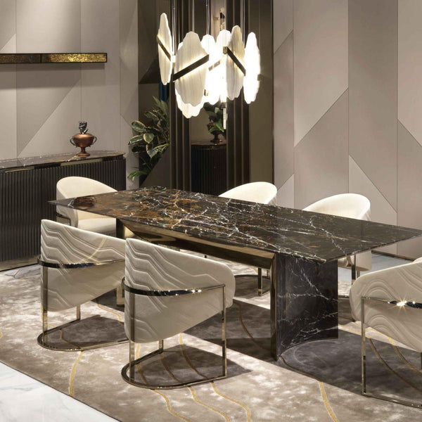 modern gold alabaster rock chandelier
