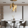 modern gold alabaster rock chandelier