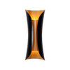 modern gold black flame art wall sconce