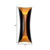 modern gold black flame art wall sconce